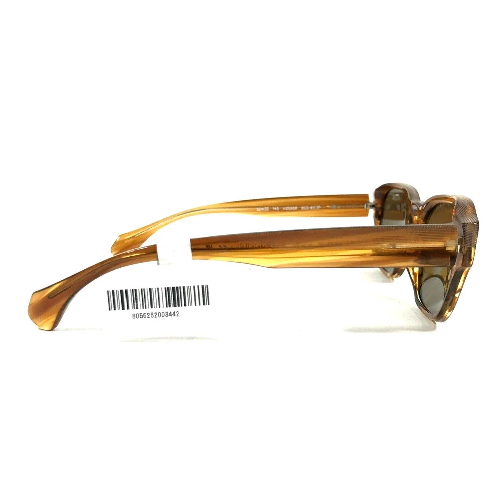 Alain Mikli Sunglasses A05506 003/83 Striped Havana Square with Brown Polarized